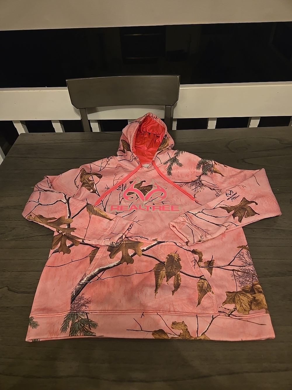 LADIES  Camo Pink REALTREE Hoodie Womens Medium Hunting Hooded Sweatshirt
